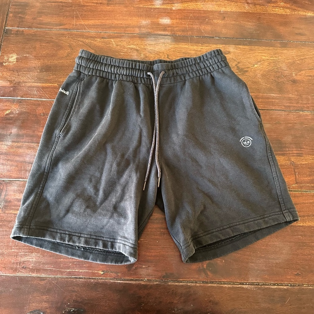 Allbirds Men’s Medium Black Sweat Shorts Drawstring Organic Cotton